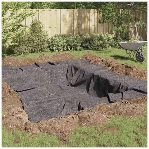 Pile per piscina Grigio 1 x 25 m Poliestere e cotone - Foto 2