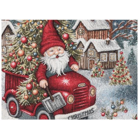 Tovaglia Centrino Runner Tavolo Fantasie Natalizie Centrotavola Cinigliato Made Italy 40x180 Truck - Foto 2