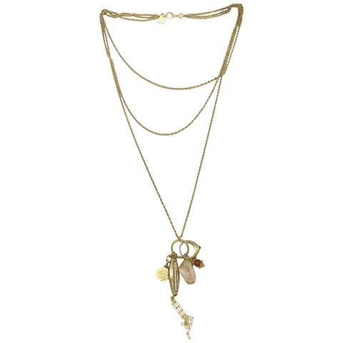 Collana Trinity Drift Con Ciondoli In Ottone Placcato Oro - Foto 1