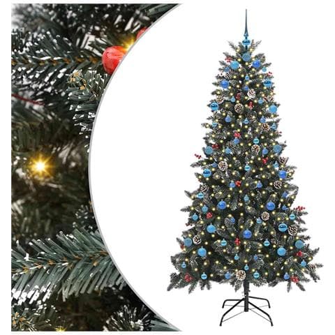 Albero di Natale artificiale con 300 LED Verde 210 cm - Foto 1