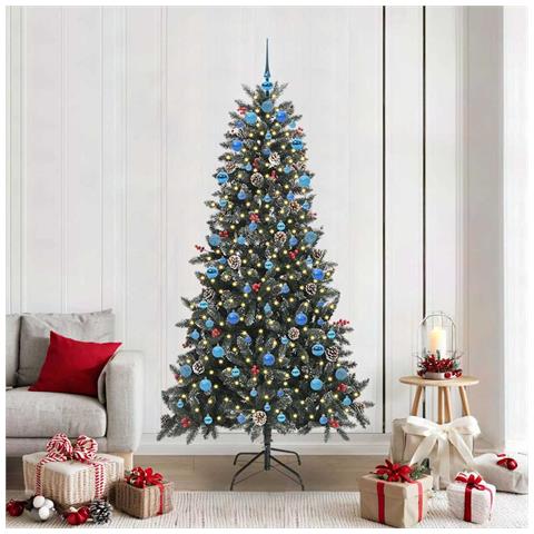 Albero di Natale artificiale con 300 LED Verde 210 cm - Foto 2