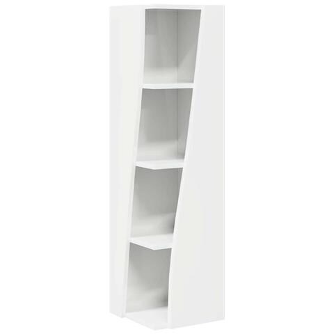 Mobile angolare Bianco 27,5x27x102cm Legno multistrato - Foto 1