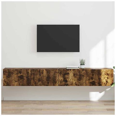 Mobile TV da parete 2 pcs Rovere fumé 60 x 31 x 29.5 cm - Foto 2