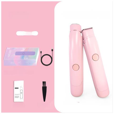 Rasoio Elettrico A Doppia Testina - Wet & Dry, Epilatore Ricaricabile Per Il Corpo Pink - Foto 1