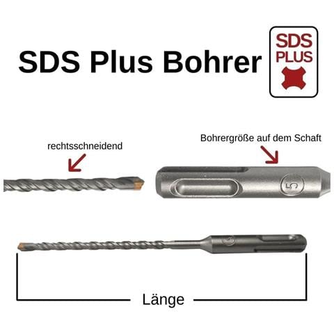 Punta Trapano Sds Plus 20mm X 450mm 4 Taglienti Per Cemento E Pietra - Foto 2