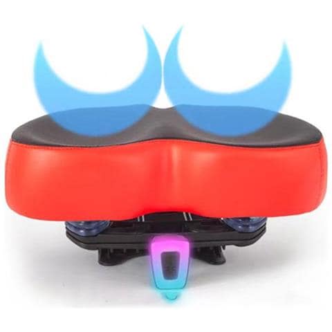 Sella Bici Ergonomica In Gel Comfort - Sollievo Dalla Pressione E Assorbimento Degli Urti Red - Foto 2
