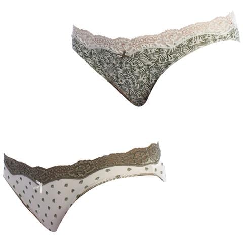Confezione Da 2 Slip Mini Da Donna In Cotone, Modello Coquettes 1031500 - Foto 1