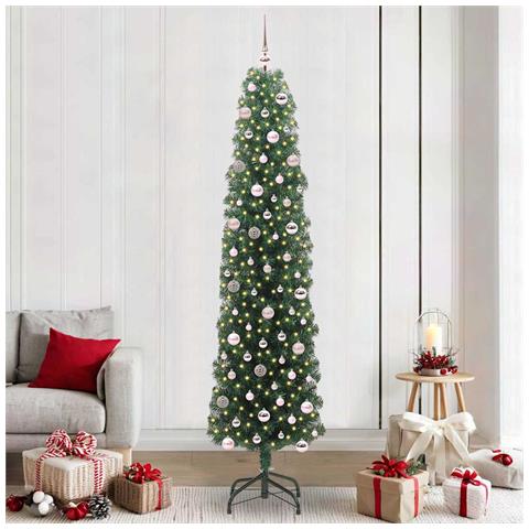 Albero di Natale artificiale con 300 LED Verde 240 cm - Foto 2