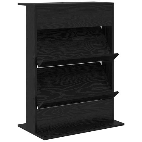 Scaffale per riviste Rovere Nero 70 x 41 x 96 cm - Foto 1