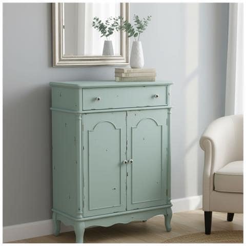 Mobile Da Ingresso In Legno Con 2 Ante E 1 Cassetto 80x38x110,5h Cm - Foto 2