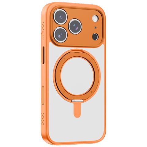 Cover per iPhone 17 Pro - TPU+PC, Arancione, Con Soporte - Foto 1