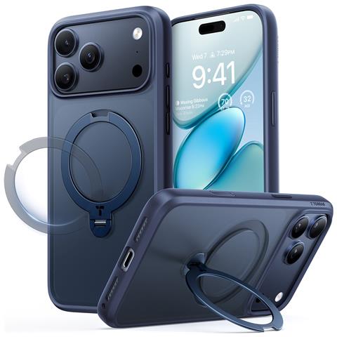 Cover per iPhone 17 Pro Max - TPU+PC, Blu Oscuro, MagSafe - Foto 1