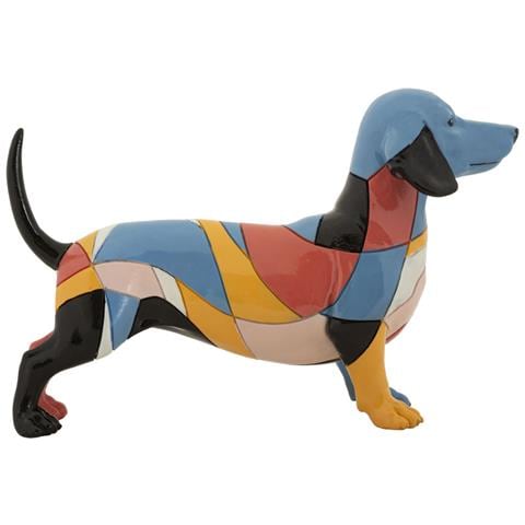 Scultura Bassotto Rubic In Resina Multicolore Stile Cubista - Foto 2