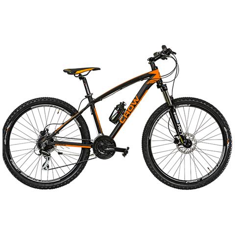 Bici Misura 27,5 Mountain Bike Telaio Alluminio Uomo Bicicletta Mtb Crow 24v Acera Freni Disco Idraulici Forcella Idraulica - 48 Nero Verde Verde Fluo Opaco - Foto 3