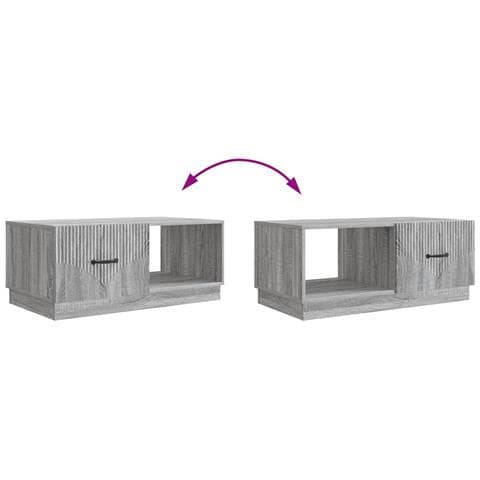 Tavolino da salotto Grigio Sonoma 90 x 50 x 37 cm - Foto 9