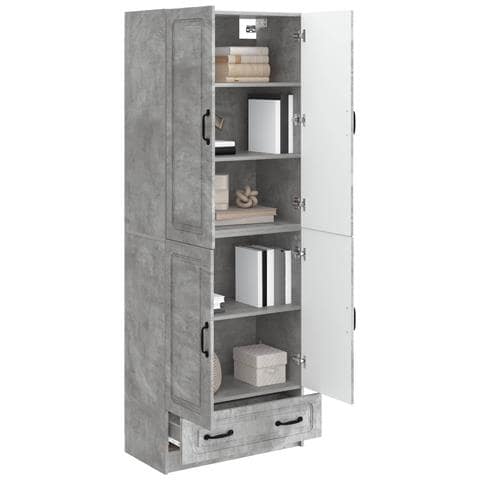 Set di armadi 2 pcs Grigio Cemento Legno ingegnerizzato - Foto 2