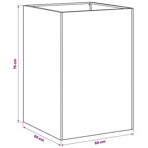 Vaso da giardino 2 pz Antracite 50 x 50 x 75 cm - Foto 8