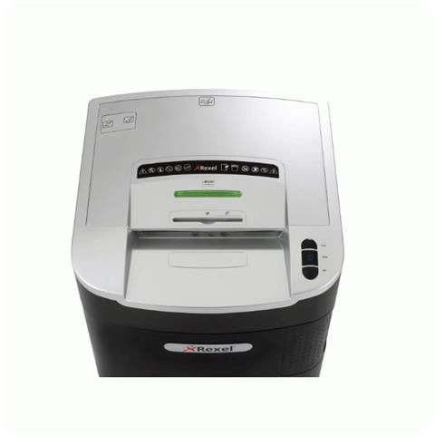 Distruggidocumenti a Frammento Mercury RLX20 Automatico con cestino da 115L capacità di 22 fogli - Nero e Bianco - Foto 2