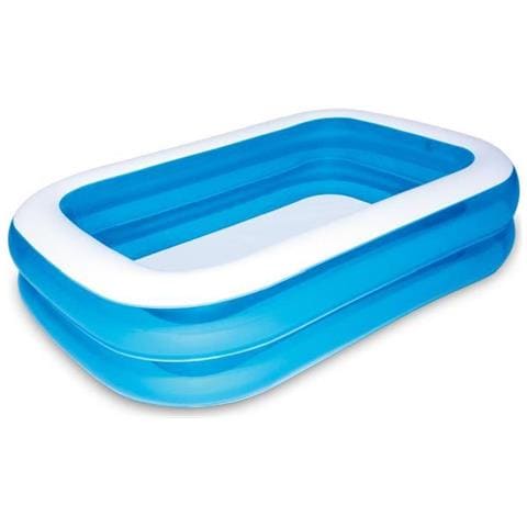 Piscina Gonfiabile Rettangolare Colore Blu e Bianco - Foto 2
