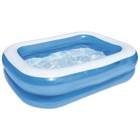 Piscina Gonfiabile Rettangolare Colore Blu e Bianco - Foto 3