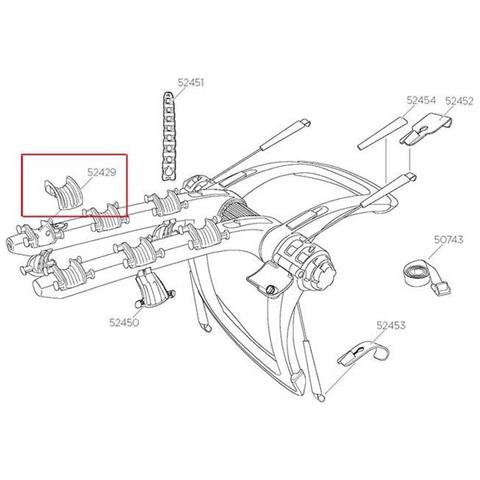 Ricambi Bike Cradle Pad 52429 Raceway 991 / 992 Trasporto One Size - Foto 2