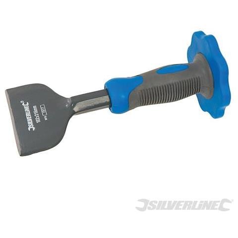 Scalpello Bolster Con Paramano 70 E 102 Mm Mattoni Pietra Divide Silverline-102 Mm - Foto 1