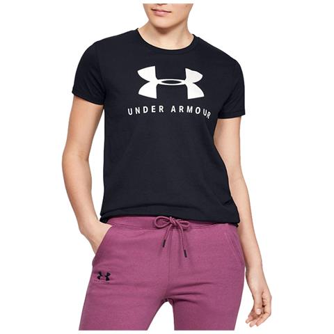 magliette under armour donna nero