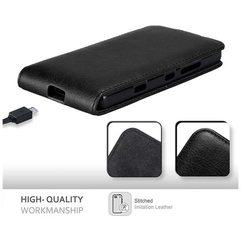 Custodia Compatibile Con Nokia Lumia 930 In Nero Di Notte - Coperchio Protettivo In Design Flip Con Chiusura Magnetica - Foto 7