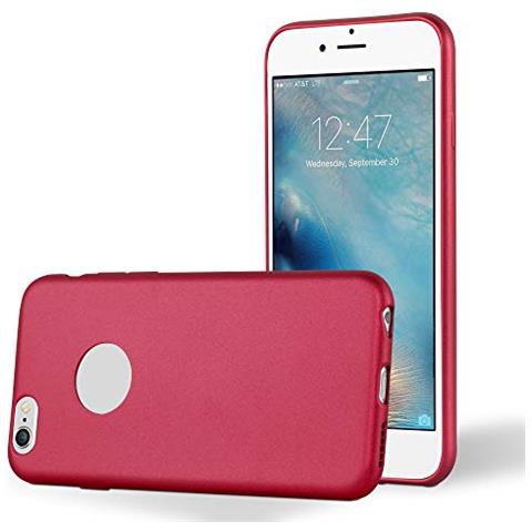 Custodia Compatibile Con Apple Iphone 6 Plus / Iphone 6s Plus In Rosso Metallico - Coperchio Protettivo In Silicone Tpu Flessibile - Foto 1
