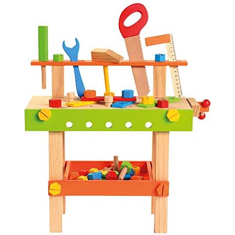 -mertens -banco Da Lavoro Con Attrezzi3 Anni Legno Con Accessoristimola La Destrezza E-manogiocattolo Coordinazione Occhio Per Bambini Con 50 Pezzimulticolore82149 - Foto 2