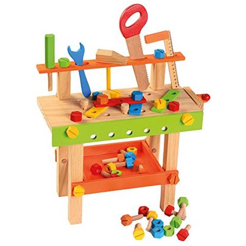 -mertens -banco Da Lavoro Con Attrezzi3 Anni Legno Con Accessoristimola La Destrezza E-manogiocattolo Coordinazione Occhio Per Bambini Con 50 Pezzimulticolore82149 - Foto 4