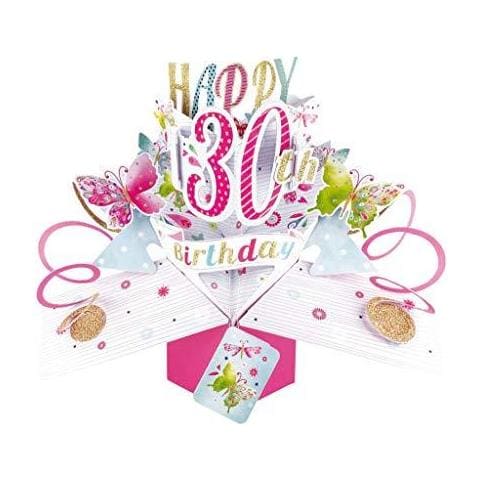 Second Nature Femminile 30 Compleanno Up Scheda Pop Con Farfalle - Foto 1