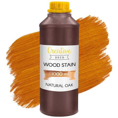 Mordente Per Legno A Base D'acqua | Colore Quercia | 1l | Vernice A Rapida Essiccazione | Non Tossica | Per Pannelli In Legno, Cemento, Mattoni, Carta Da Parati | Alta Efficienza - Foto 1