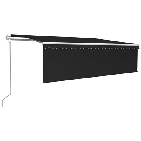 Tenda da Sole Retrattile Automatica con Parasole 5x3m Antracite - Foto 1