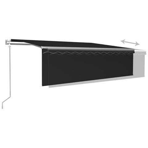 Tenda da Sole Retrattile Automatica con Parasole 5x3m Antracite - Foto 2