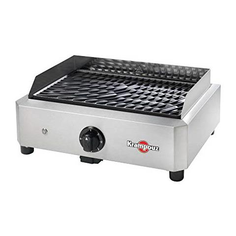 GECIM1 Grill da Tavolo Elettrico 1700W Acciaio Inossidabile Barbecue e bistecchiera - Foto 1