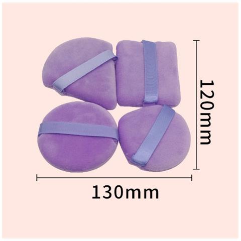 Piumini Da Cipria - Confezione Da 4 Piumini Per Il Trucco Purple - Foto 2