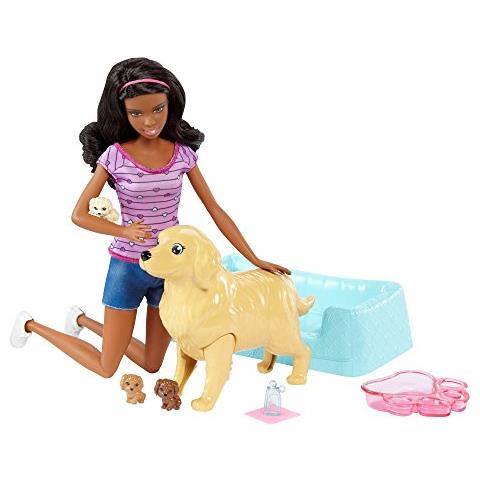 Bambole Barbie Con Mamme Cani E Cuccioli Appena Nati - Foto 2