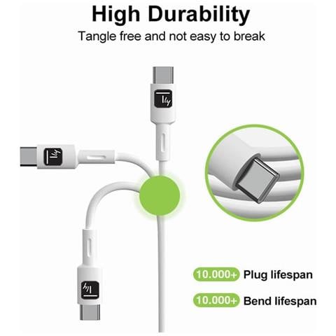 Cavo Usb-c Maschio /maschio Usb 2.0 1m Bianco - Foto 3