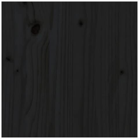 Cesto Per Bucato Nero 88,5x44x66 Cm Legno Massello Pino - Foto 2