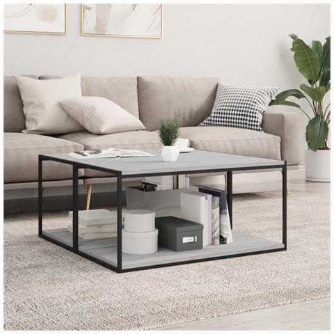 Mensole Parete 4pz Grigio Sonoma 80x40x1,5cm Legno Multistrato - Foto 1