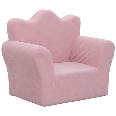 Divano Per Bambini Rosa In Morbido Peluche - Foto 2