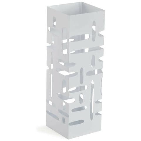 Portaombrelli Bianco Metallo Ferro 15,5 X 49 X 15,5 Cm - Foto 1