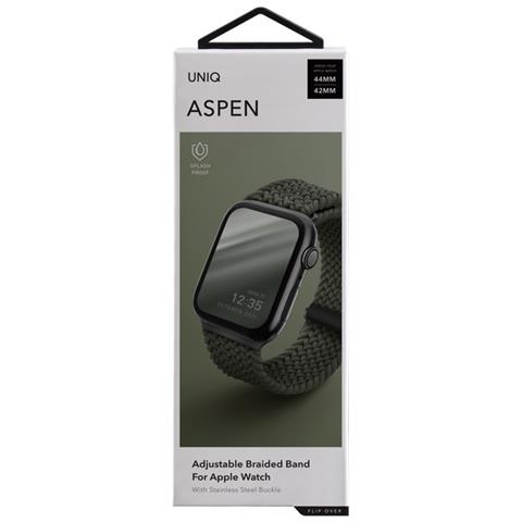 Cinturino Intrecciato Per Apple Watch 44-42mm Aspen, Verde - Foto 3
