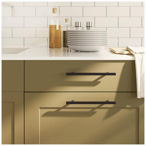 Maniglie per Mobili 20 pz Nere 160 mm in Acciaio Inox - Foto 1