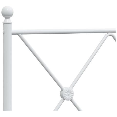 Giroletto Con Testiera E Pediera Metallo Bianco 75x190 Cm - Foto 2