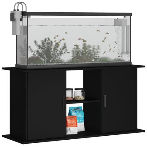 Supporto per Acquario 121x41x58 cm in Legno Multistrato Nero - Foto 2