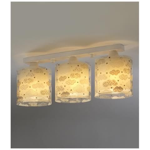 Plafoniera Per Bambini A 3 Luci Clouds Nuvole Grigio - Foto 2