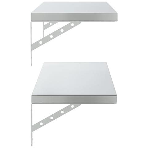 Mensole A Muro 2 Pz 100x30 Cm Argento In Acciaio Inossidabile - Foto 9
