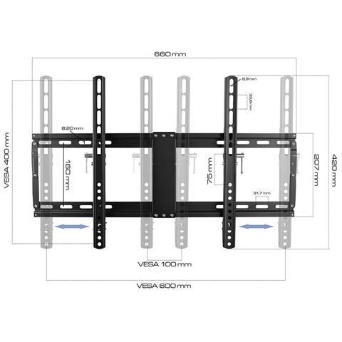 Supporto Per Tv Lcd 32-85"" 600x400 Kg-1029 - Foto 2